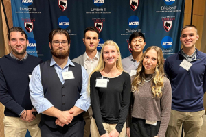 A group of Tepper School students who were honored at the Student-Athlete Celebration.