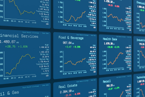 an illustration of financial market graphs